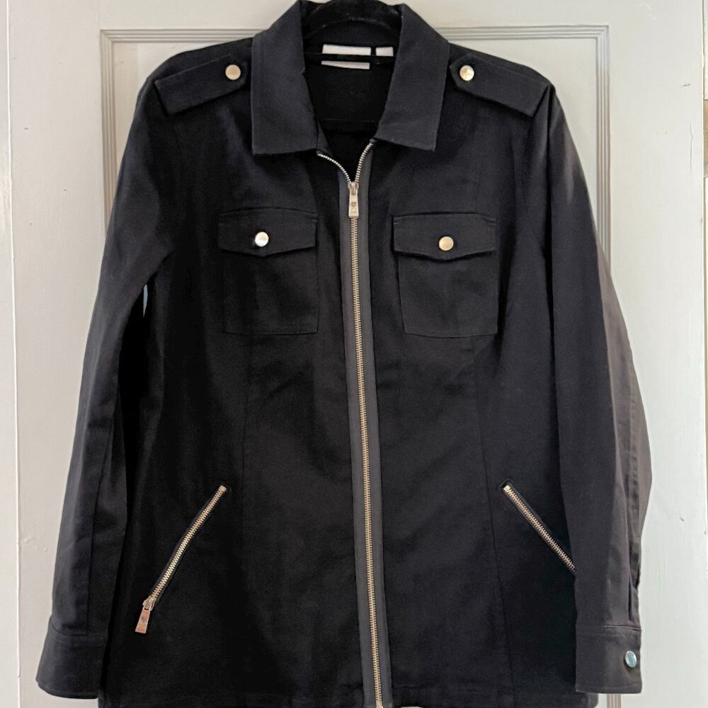 NWOT Kim Gravel Moto Military Jacket L